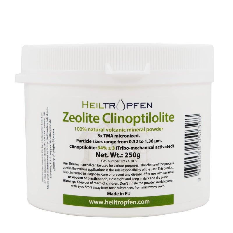 Heiltropfen Zeolite Powder | 0.55 Pound 250g | Ultra FINE Less-Than 2 m | Clinoptilolite 94+-3% | 3X Activated | Natural Mineral Dust | Heiltropfen - Image 2